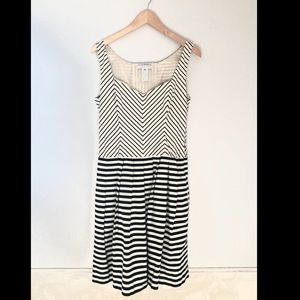 Black and white Striped Anthropologie dress